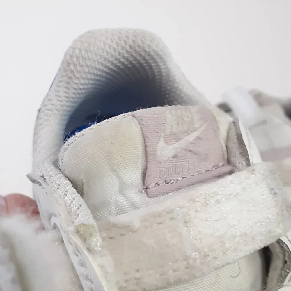 Nike Court Royale Baby Sneakers White Leather Toddler 4.5 Blue Running Shoes